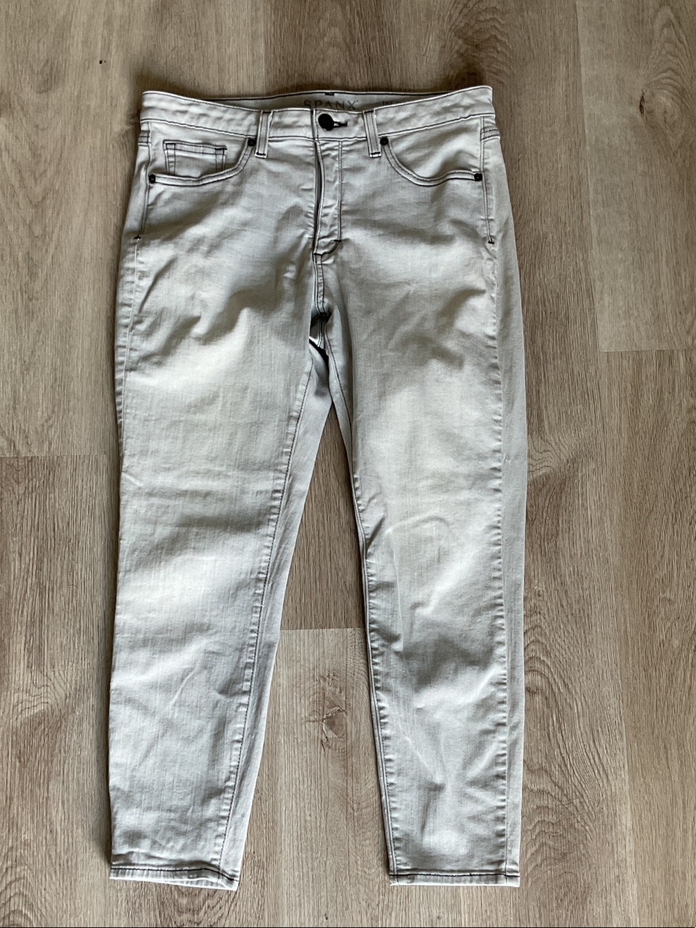 Spanx slim x cropped jeans light gray size 30 8/10